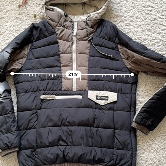 Columbia Black Brown Colorblock Anorak Jacket - Picture 6 of 10